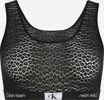 Sutien de la Calvin Klein Underwear Plus pe negru: față