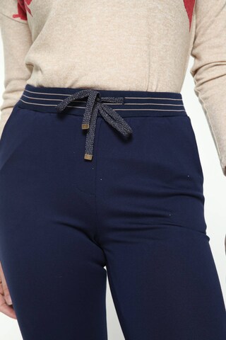 Cassis Slim fit Pants 'Milano' in Blue