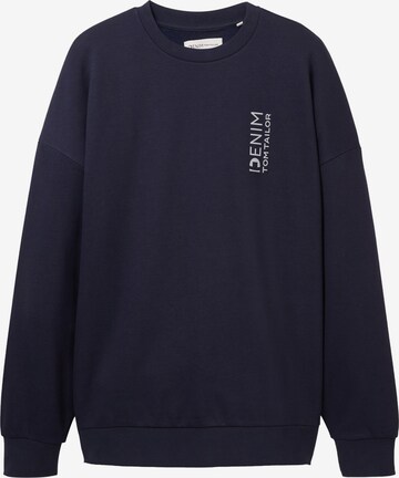 TOM TAILOR DENIM Sweatshirt i blå: forside