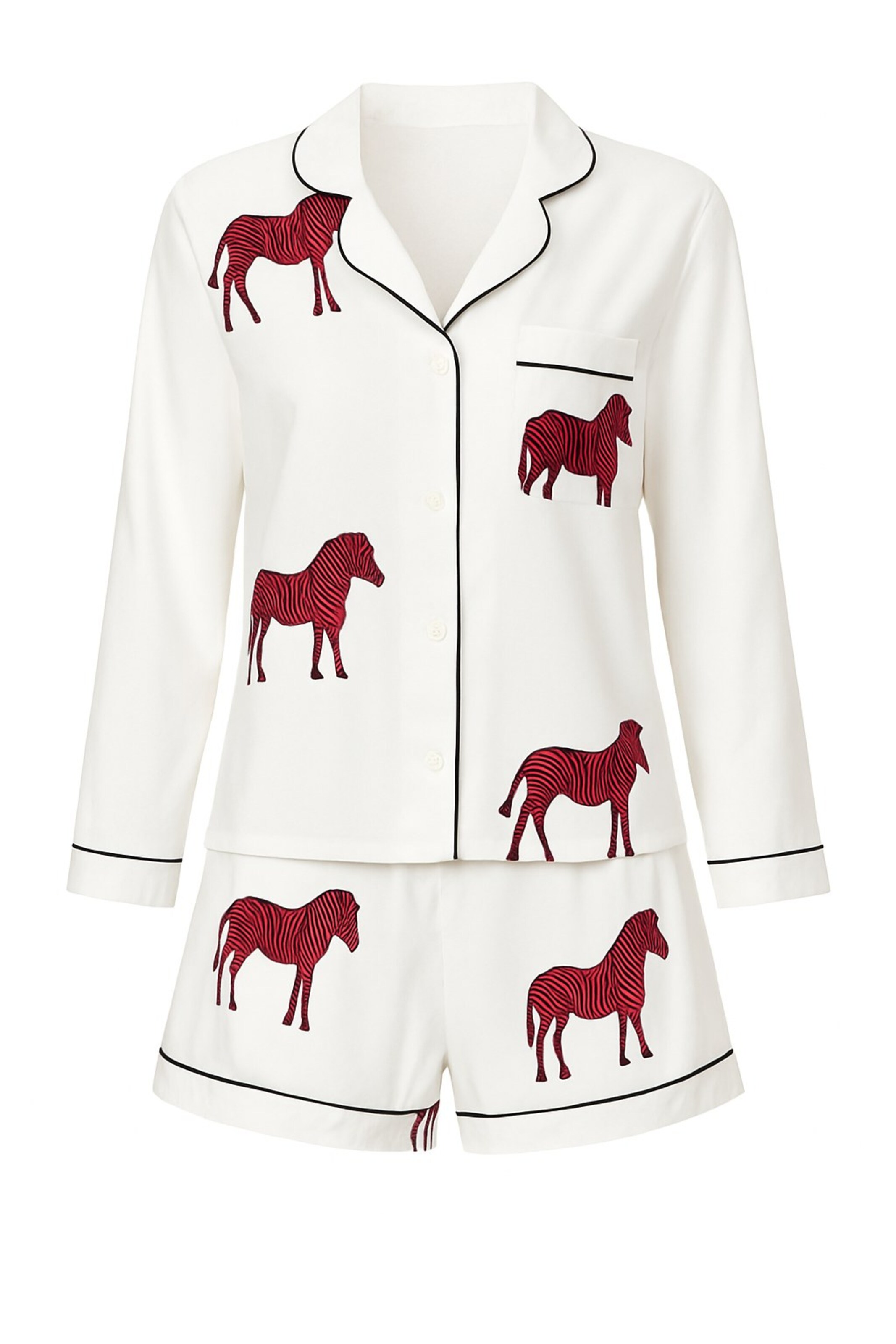 For You Moda Pyjama in Weiß