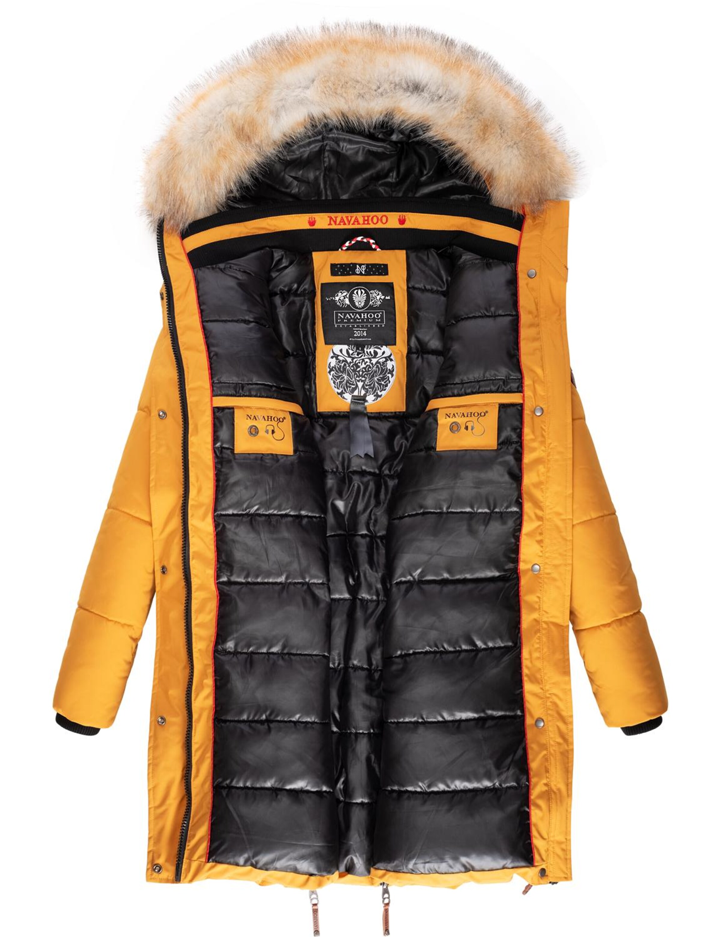 NAVAHOO Winter coat 'Halina' in Yellow