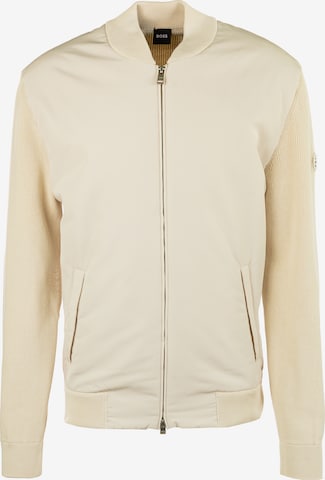 BOSS Strickjacke in Gelb: Vorderseite