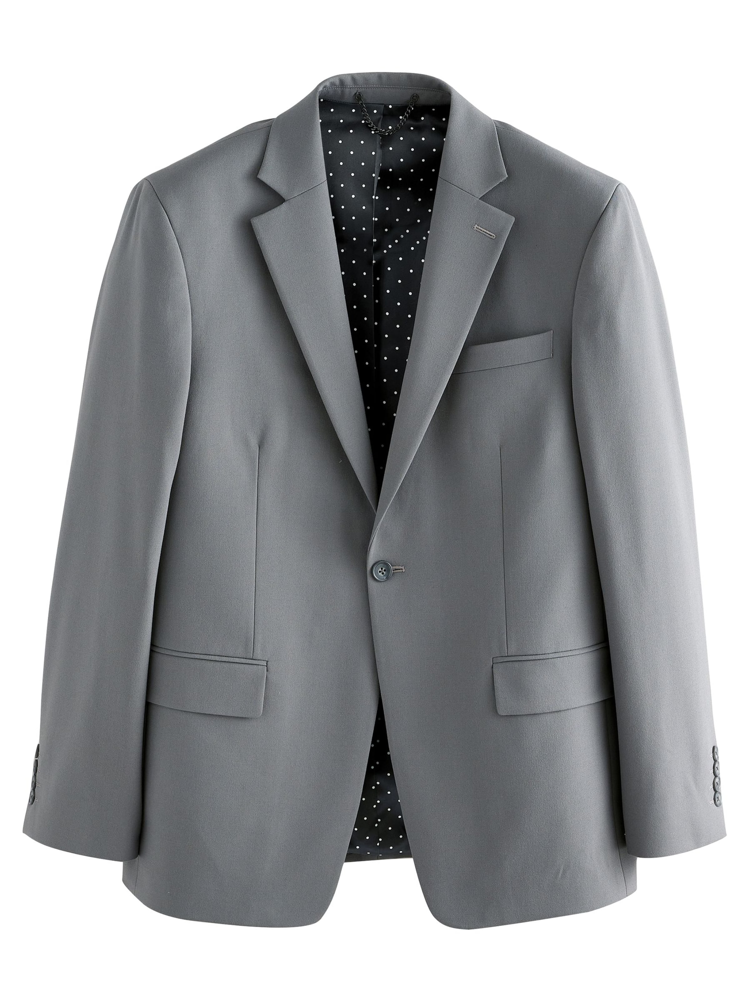 Next Slim fit Business-colbert 'Motionflex' in Grijs: voorkant