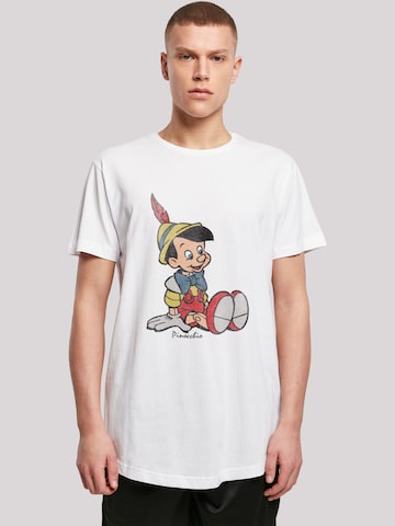 T-Shirt 'Disney Pinocchio Classic' F4NT4STIC en blanc : devant