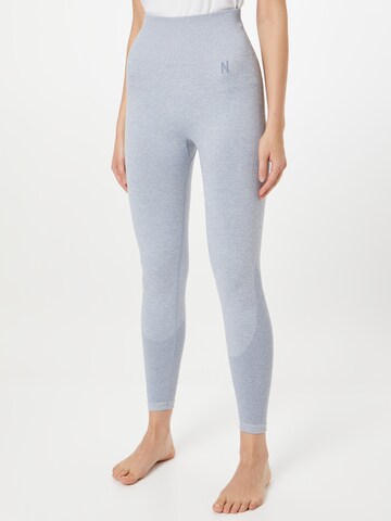 NATURANA Skinny Long Johns in Blue: front