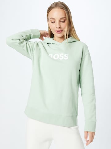 BOSS Sweatshirt 'Edelight' i grön: framsida