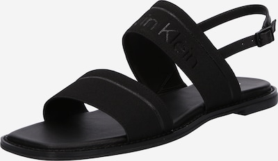 Sandale Calvin Klein pe negru, Vizualizare produs
