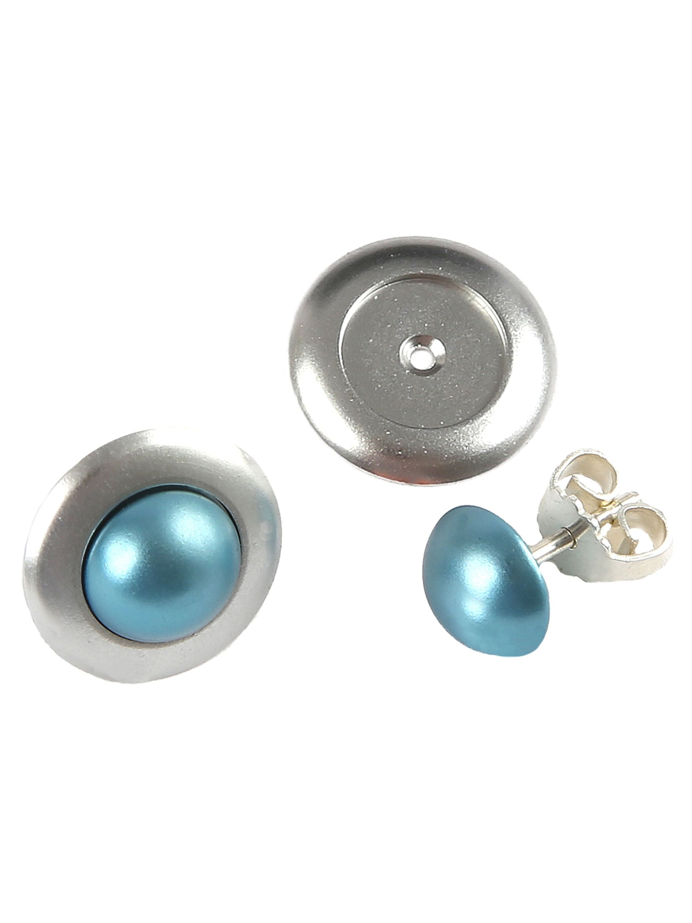 Boucles d'oreilles DeMarie en bleu : devant