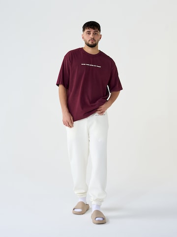 ABOUT YOU x Dardan Loose fit Trousers 'Sammy' in White