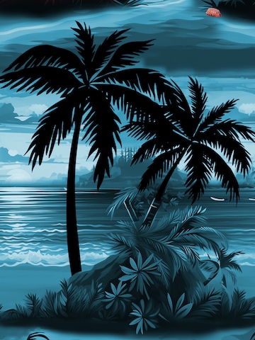 Hawaiihemdshop.de Regular fit Overhemd 'Hawaiihemd Day on Hawaii' in Blauw