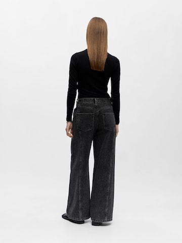 OBJECT Wide Leg Jeans i sort