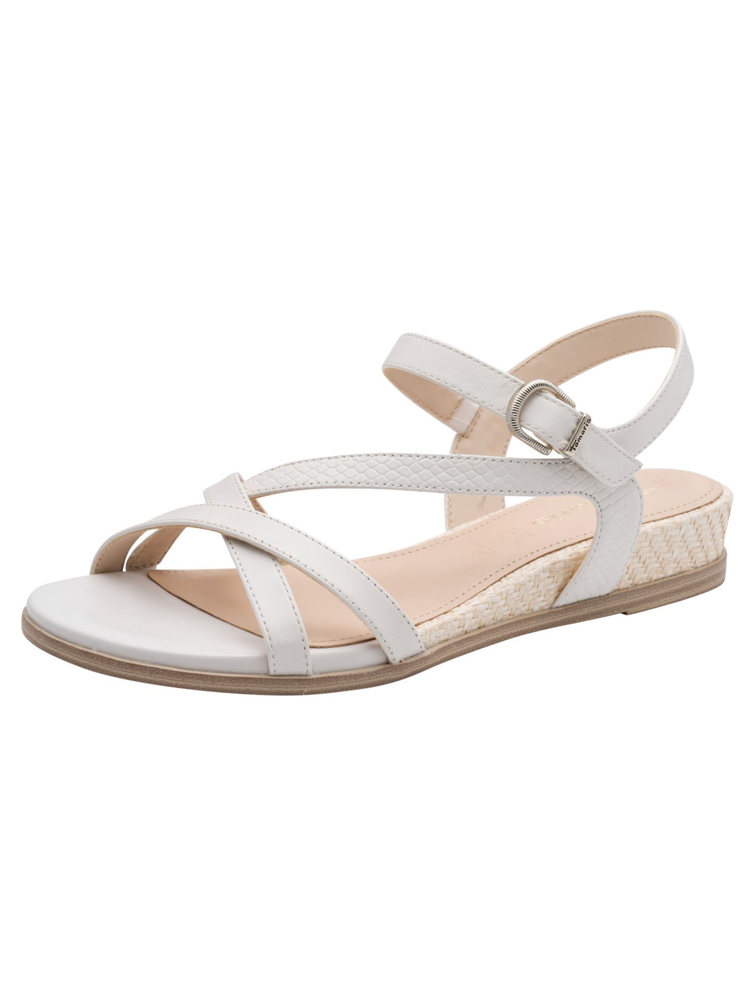 Sandales Tamaris en blanc : devant