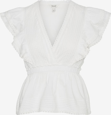 VERO MODA Blouse 'NOIR' in Wit: voorkant