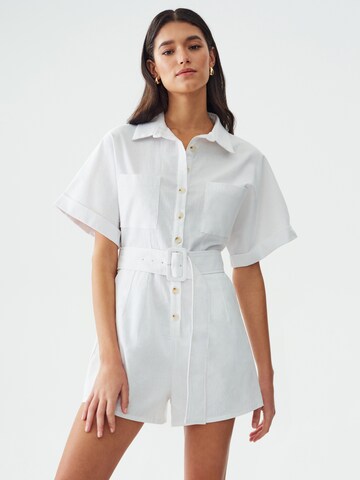 Tuta jumpsuit 'SOFIA' di Calli in bianco: frontale