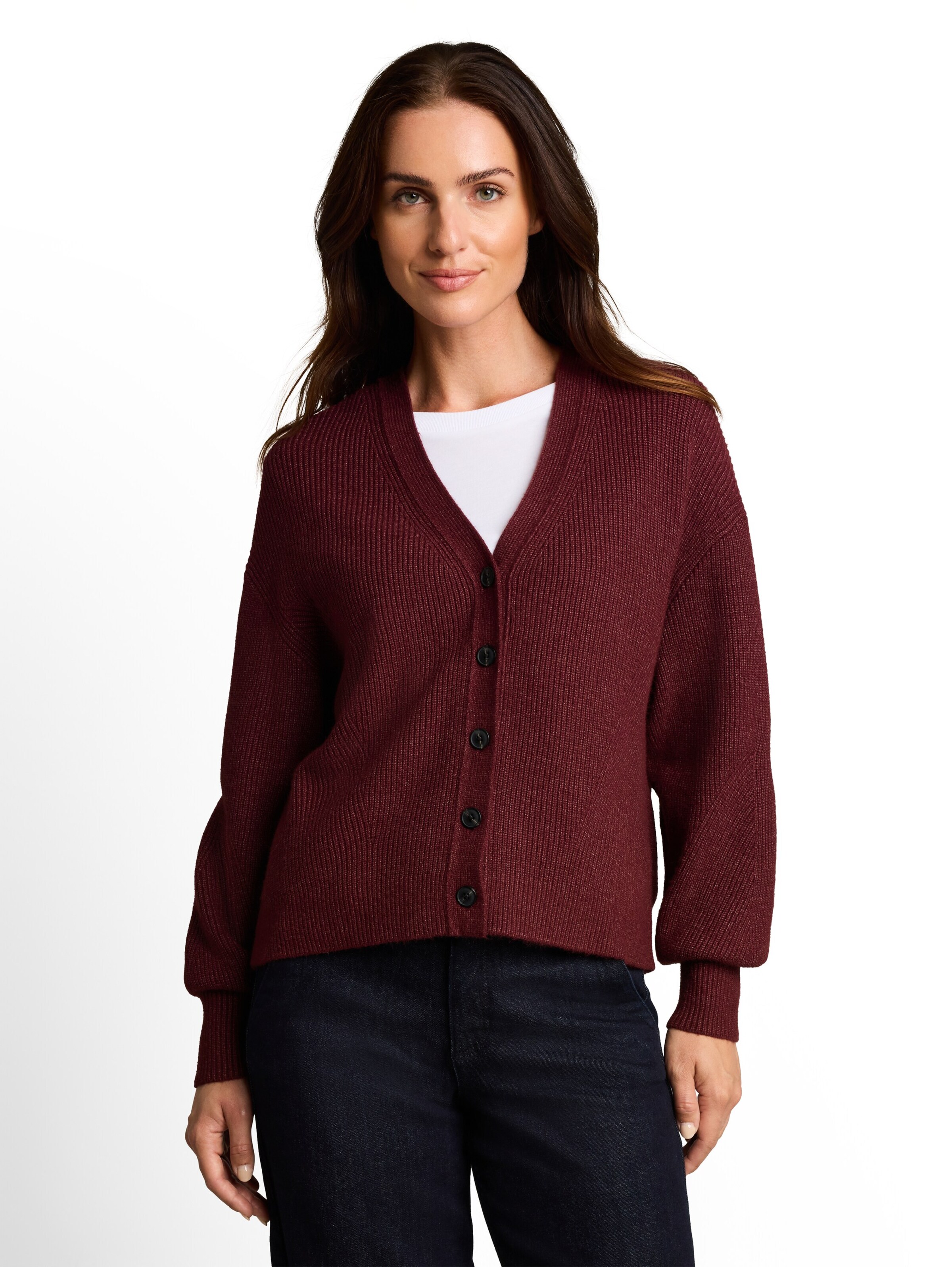 TOM TAILOR Knit Cardigan in Red: front
