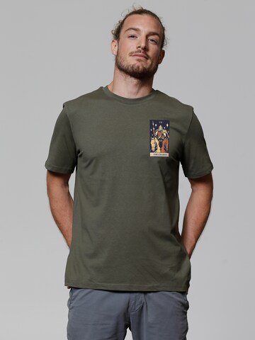 Watapparel Shirt 'Tarot The Chariot' in Grün: Vorderseite