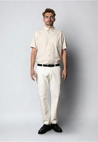 Clean Cut Copenhagen Regular fit Overhemd 'Luca' in Beige: voorkant