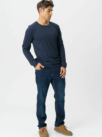 Coupe regular Chemise ' Basic Long ' TEESHOPPEN en bleu