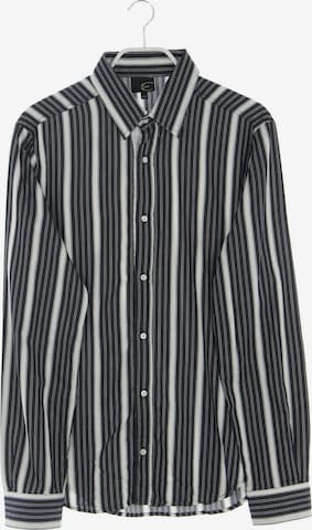 Just Cavalli Button Up Shirt in M-L in Black: front