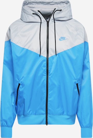 kék / világosszürke Nike Sportswear Átmeneti dzseki 'Windrunner', Termék nézet