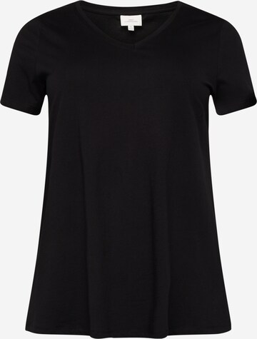 ONLY Carmakoma - Camiseta 'Bonnie Life' en negro: frente