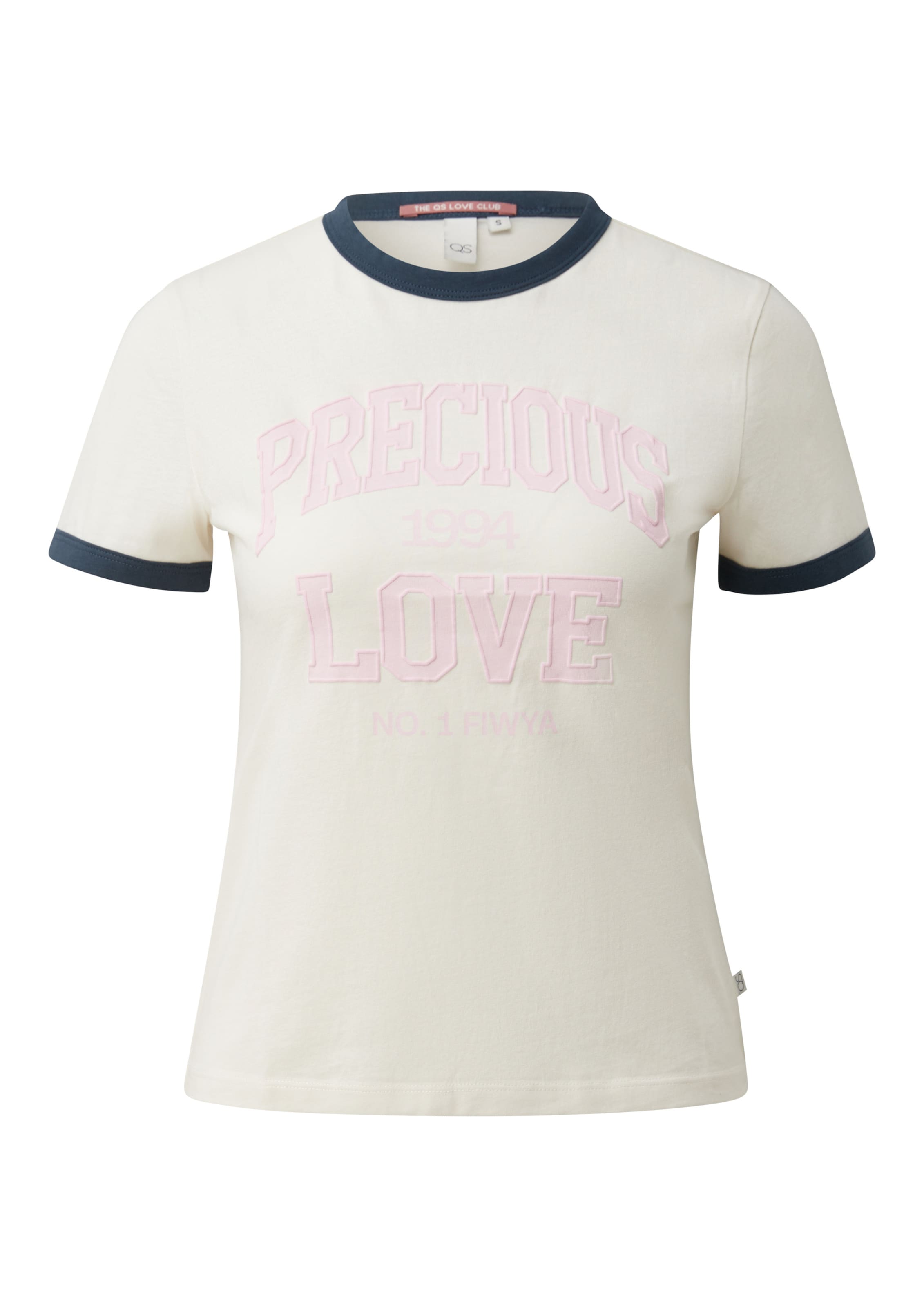 T-shirt QS en blanc : devant