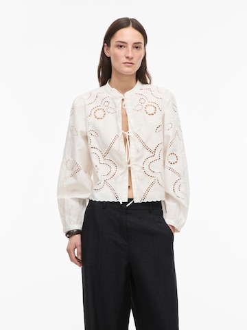 Chemisier ROUGE EDIT en blanc : devant