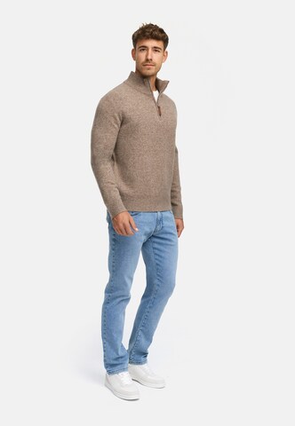 INDICODE JEANS Sweater 'INTrax' in Brown