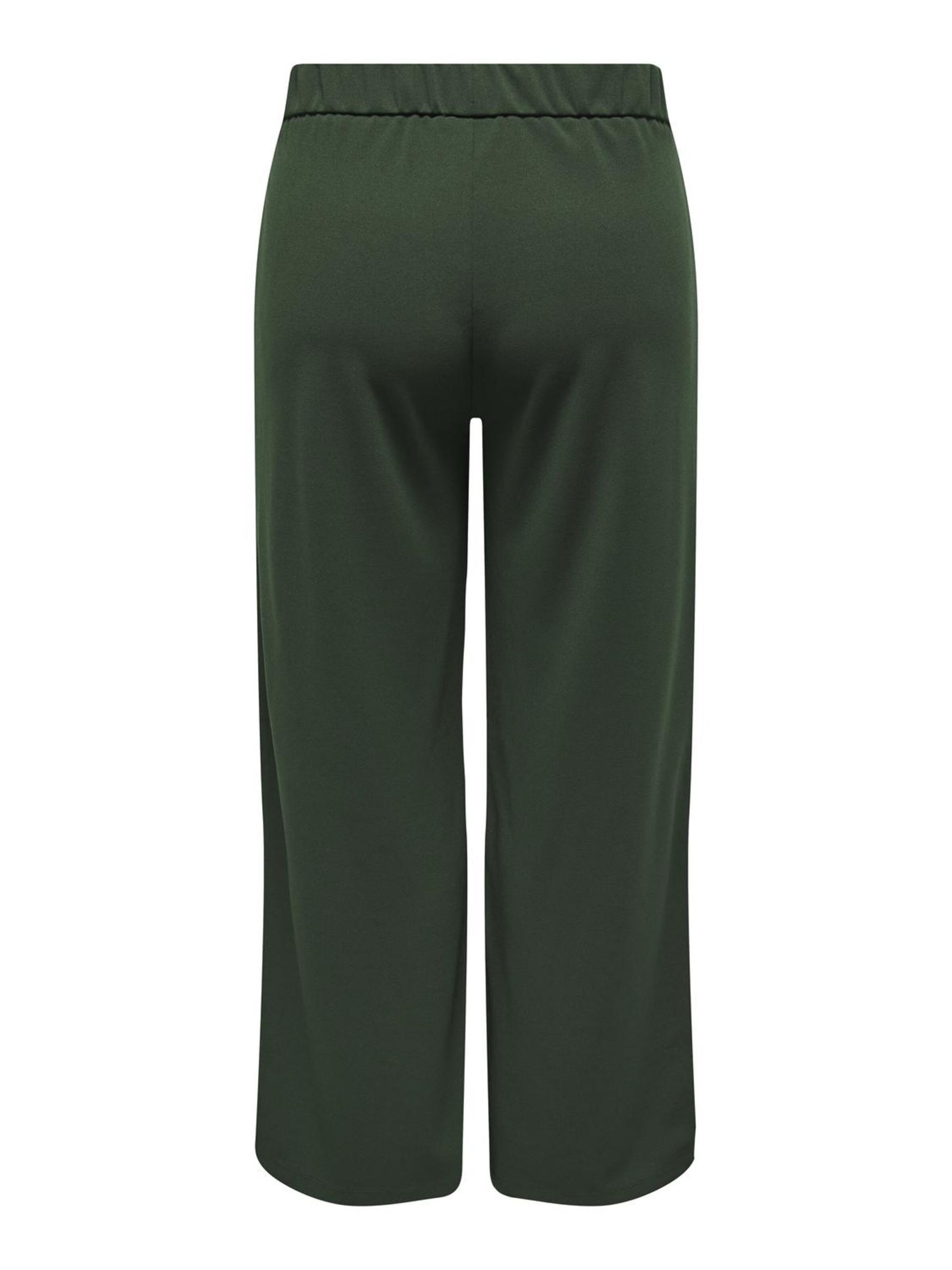 ONLY Carmakoma Wide Leg Bukser med lægfolder 'CARSania' i grøn