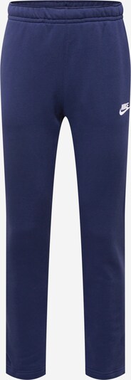 Kelnės 'CLUB FLEECE' iš Nike Sportswear, spalva – tamsiai mėlyna jūros spalva / balta, Prekių apžvalga