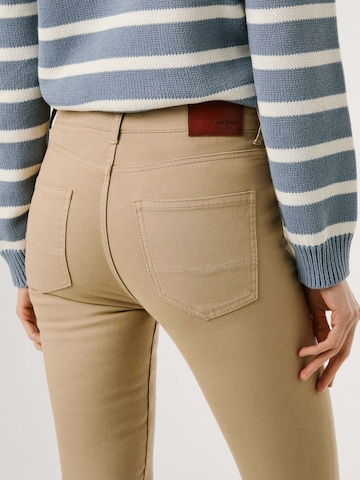 Coupe slim Pantalon 'THELMA' Pepe Jeans en beige