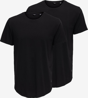 Only & Sons Shirt 'Matt' in Zwart: voorkant