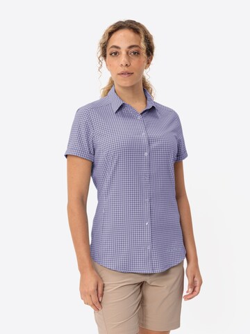 VAUDE Athletic button up shirt ' Seiland' in Purple: front