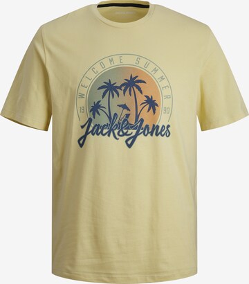 Maglietta 'SUMMER VIBE' di JACK & JONES in giallo: frontale