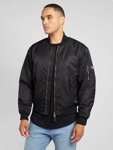 GUESS JEANS Tussenjas in Zwart: voorkant