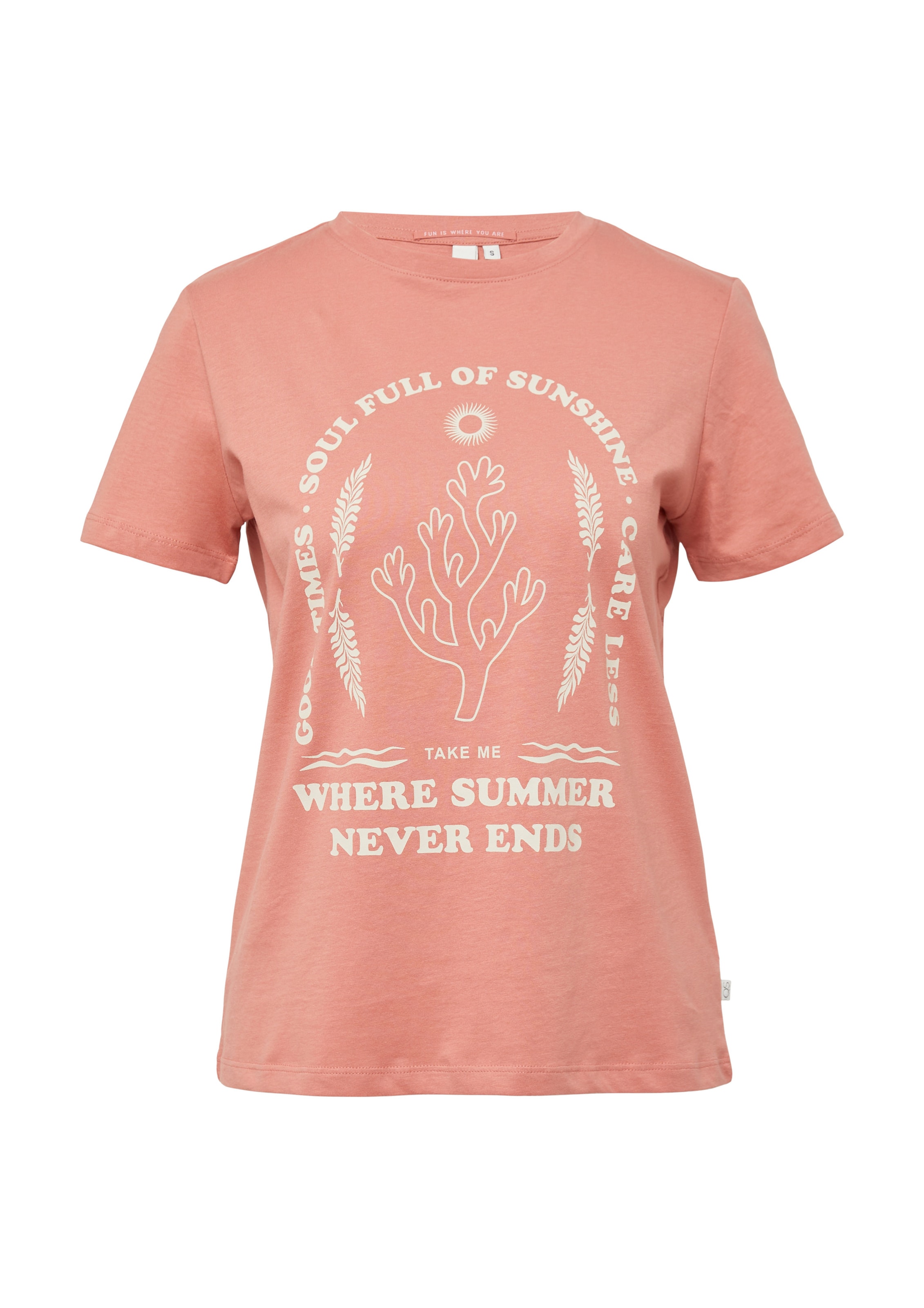 QS Shirt in Orange: Vorderseite