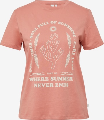 QS Shirt in Oranje: voorkant