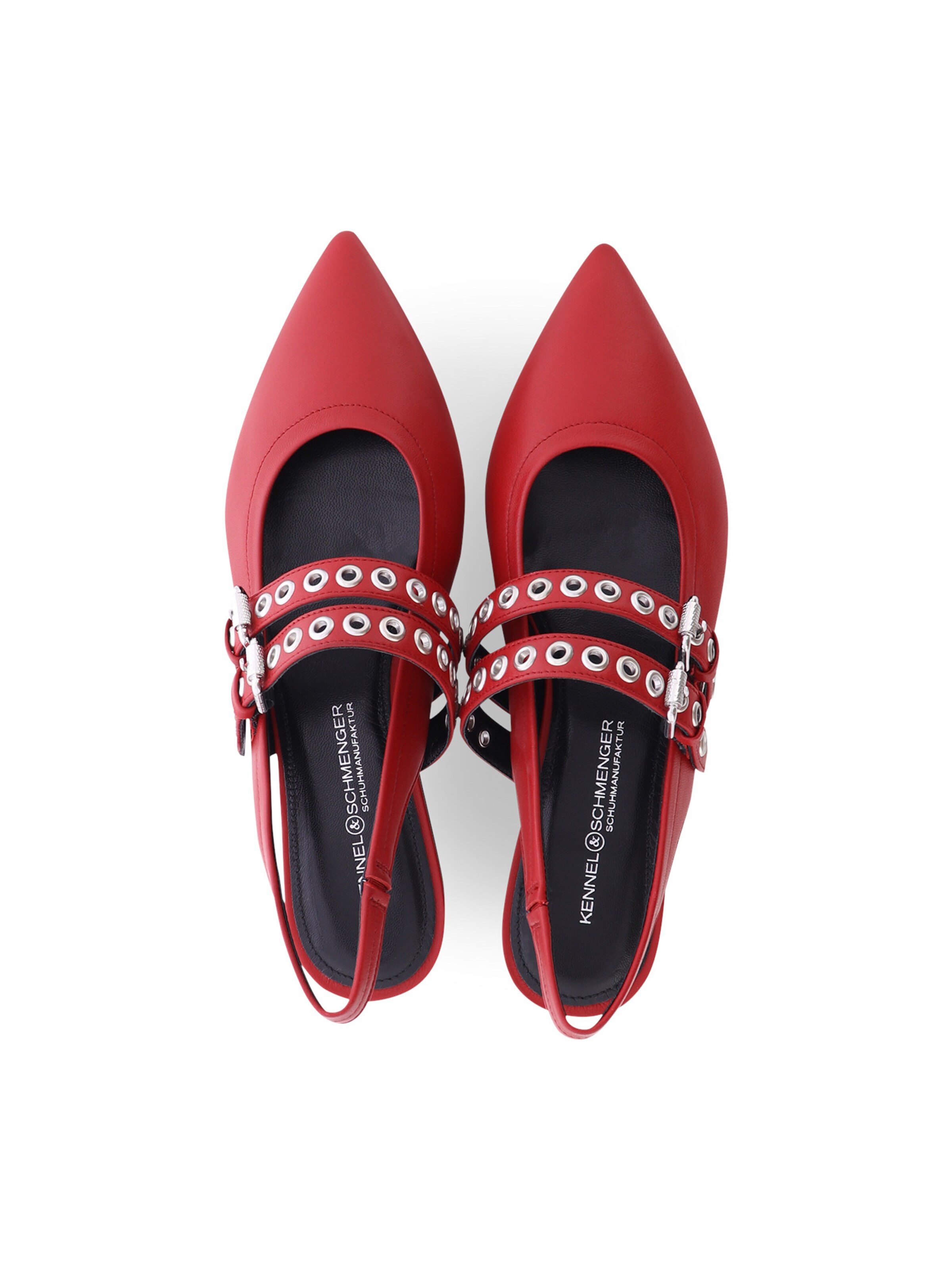 Kennel & Schmenger Ballerina met riempjes 'Greta' in Rood