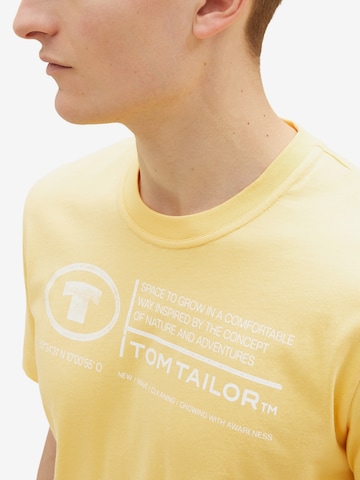 TOM TAILOR T-Shirt in Gelb