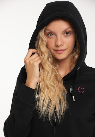 MYMO Zip-Up Hoodie in Black