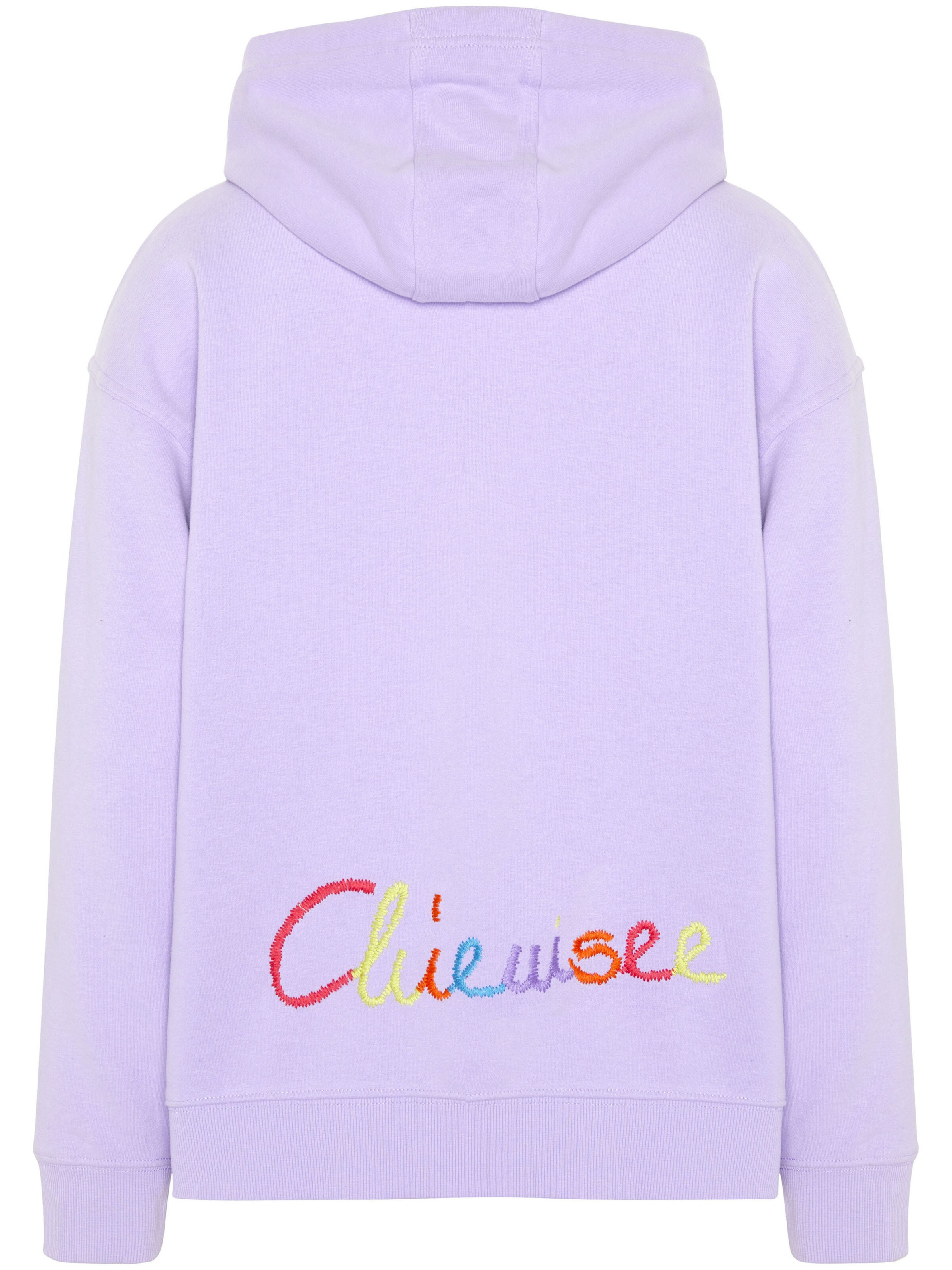 CHIEMSEE Athletic Zip-Up Hoodie in Purple