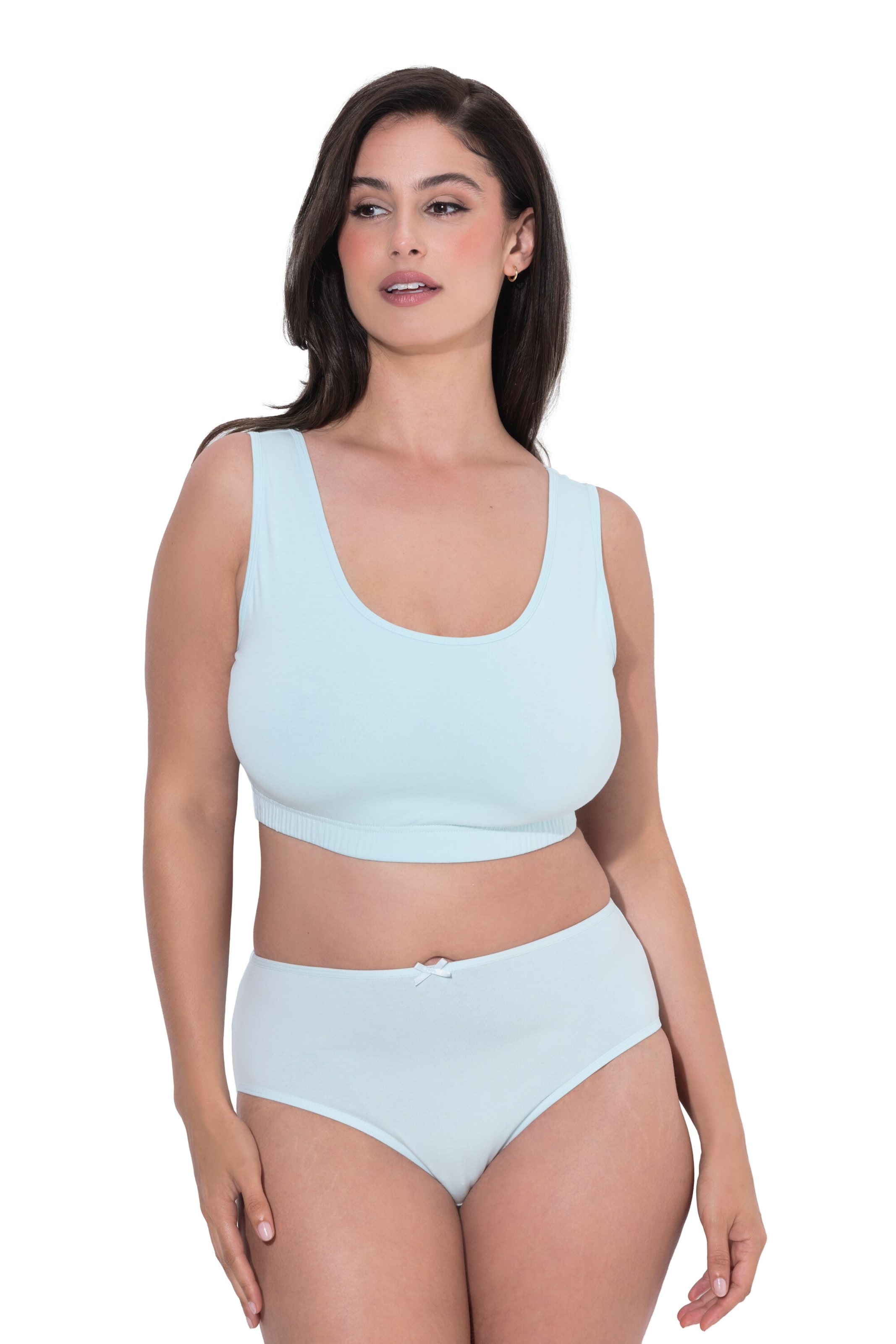 Ulla Popken Bustier BH in Blauw: voorkant