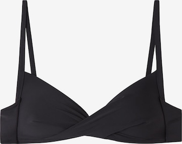 CALZEDONIA Triangle Bikini Top in Black: front
