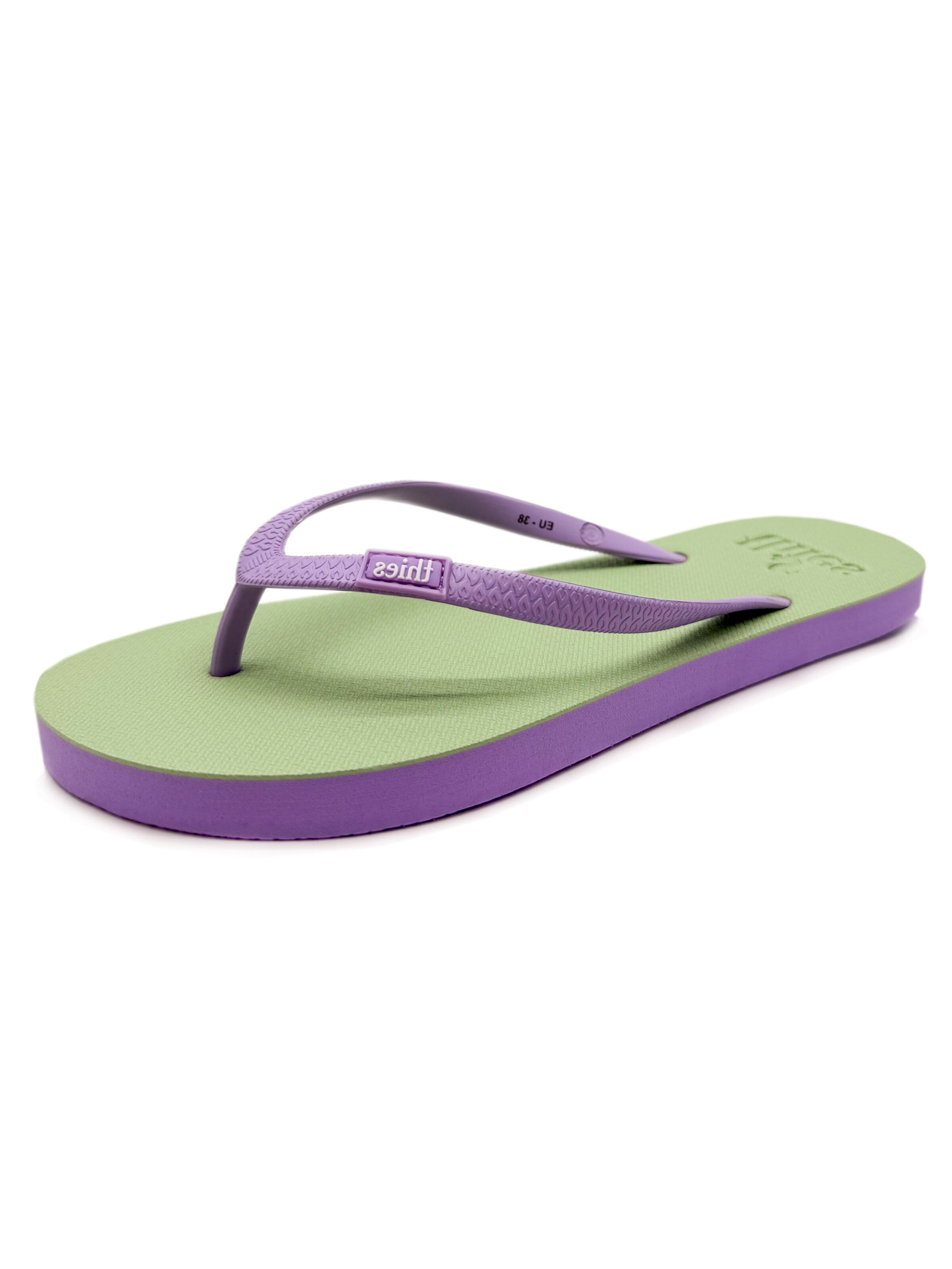 thies T-Bar Sandals 'thies 1856 ® Eco Two Tone Thies Flips' in Purple: front