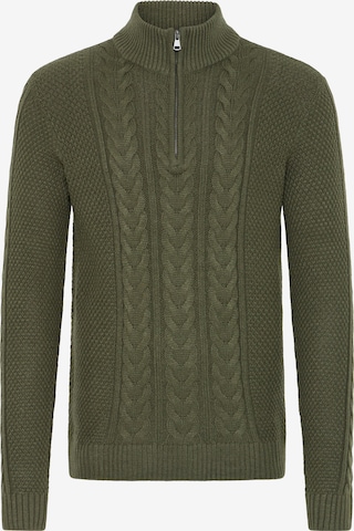 BLEND Свитер 'BHBASIM' в Зеленый: спереди