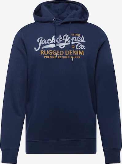 Bluză de molton 'BOOSTER' JACK & JONES pe bleumarin / portocaliu / alb, Vizualizare produs