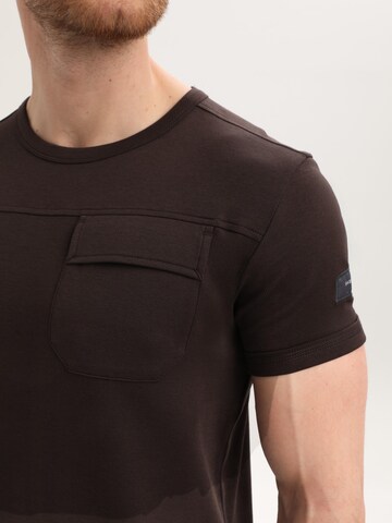 Gabbiano Shirt 'Interlock Diagonal' in Bruin