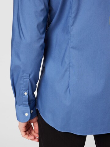 BOSS Black Slim fit Button Up Shirt 'H-Hank' in Blue