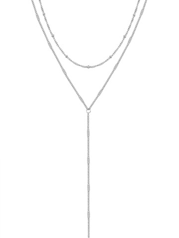 Hey Happiness Kette 'Lariat' in Silber