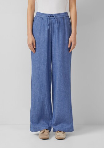 s.Oliver Wide leg Trousers in Blue: front